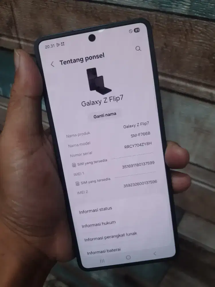 Samsung Z flip7 5G ram12/512 fulset like new