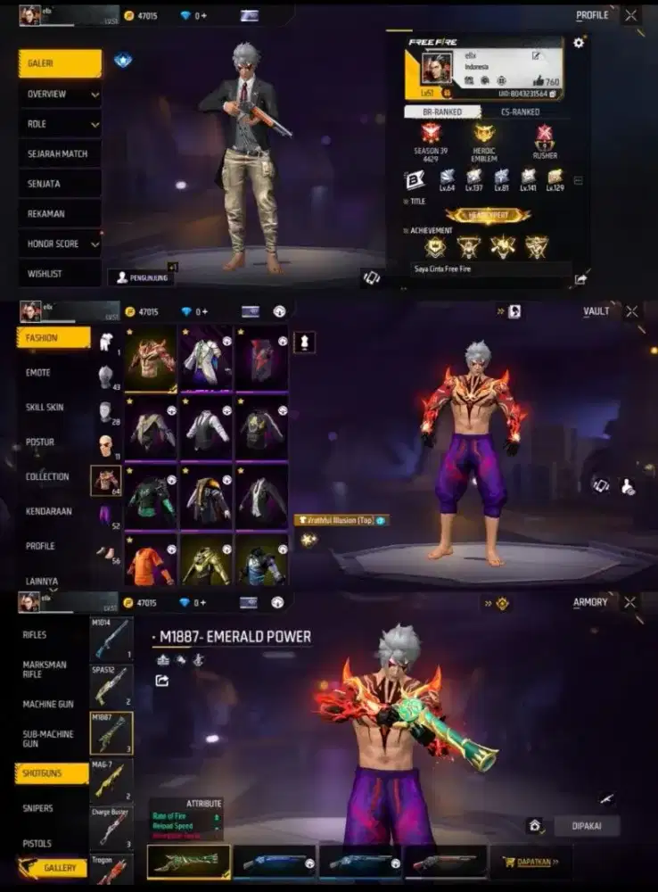 TOKO JUAL BELI AKUN FF FREE FIREE AMANAH