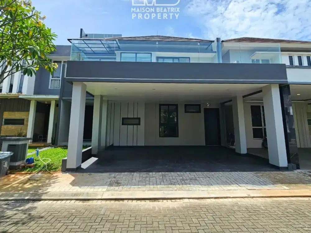 DIJUAL RUMAH 2 LT MEWAH. DISAIN MINIMALIS MODERN - DE PARK BSD