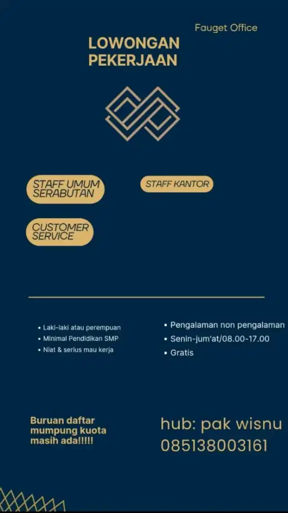 DI BUKA LOKER SEGERA GAJI 2Jt - 5 Jt