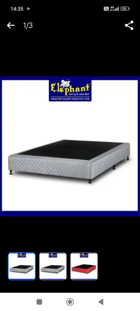 Divan Elephant box diamond 160x200, Grey