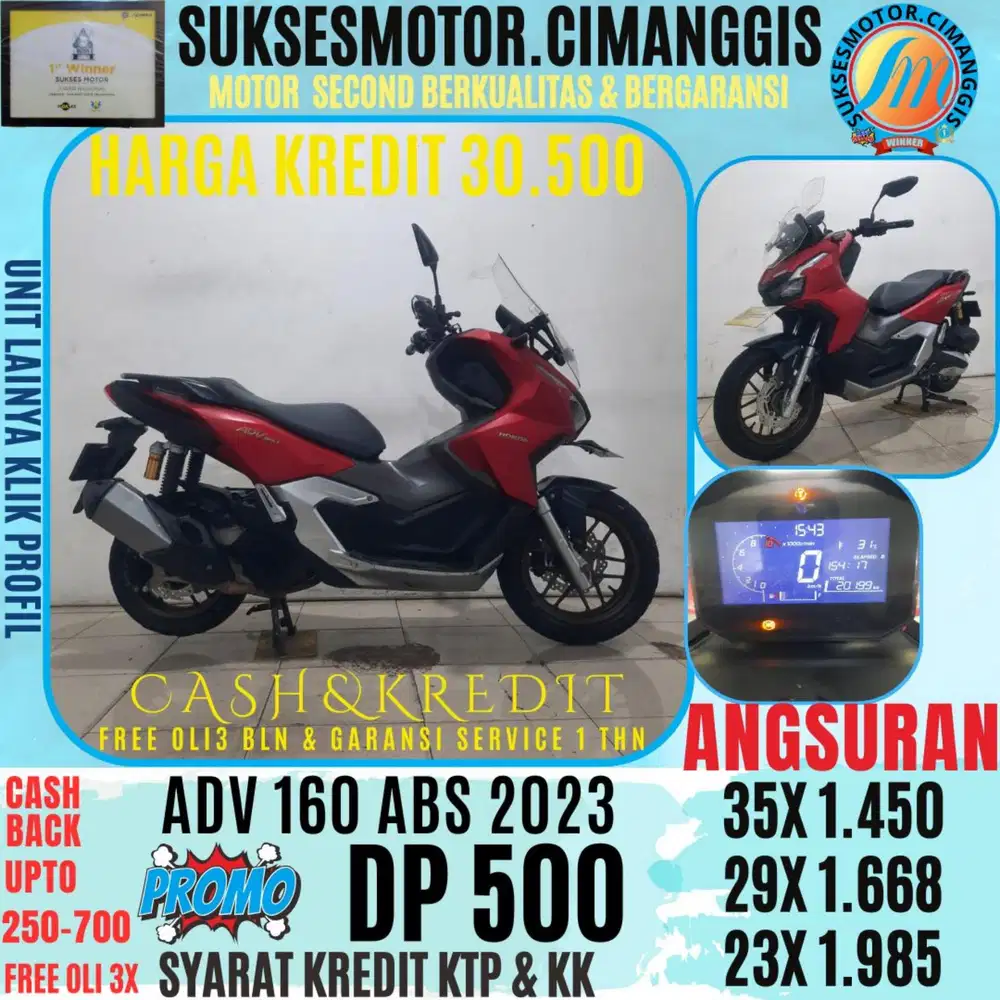 DP 500 ADV 160 ABS CASBACK UPTO 700 RIBU FREE OLI3X