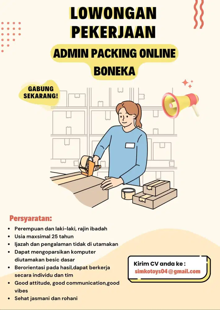 Admin Packing Online