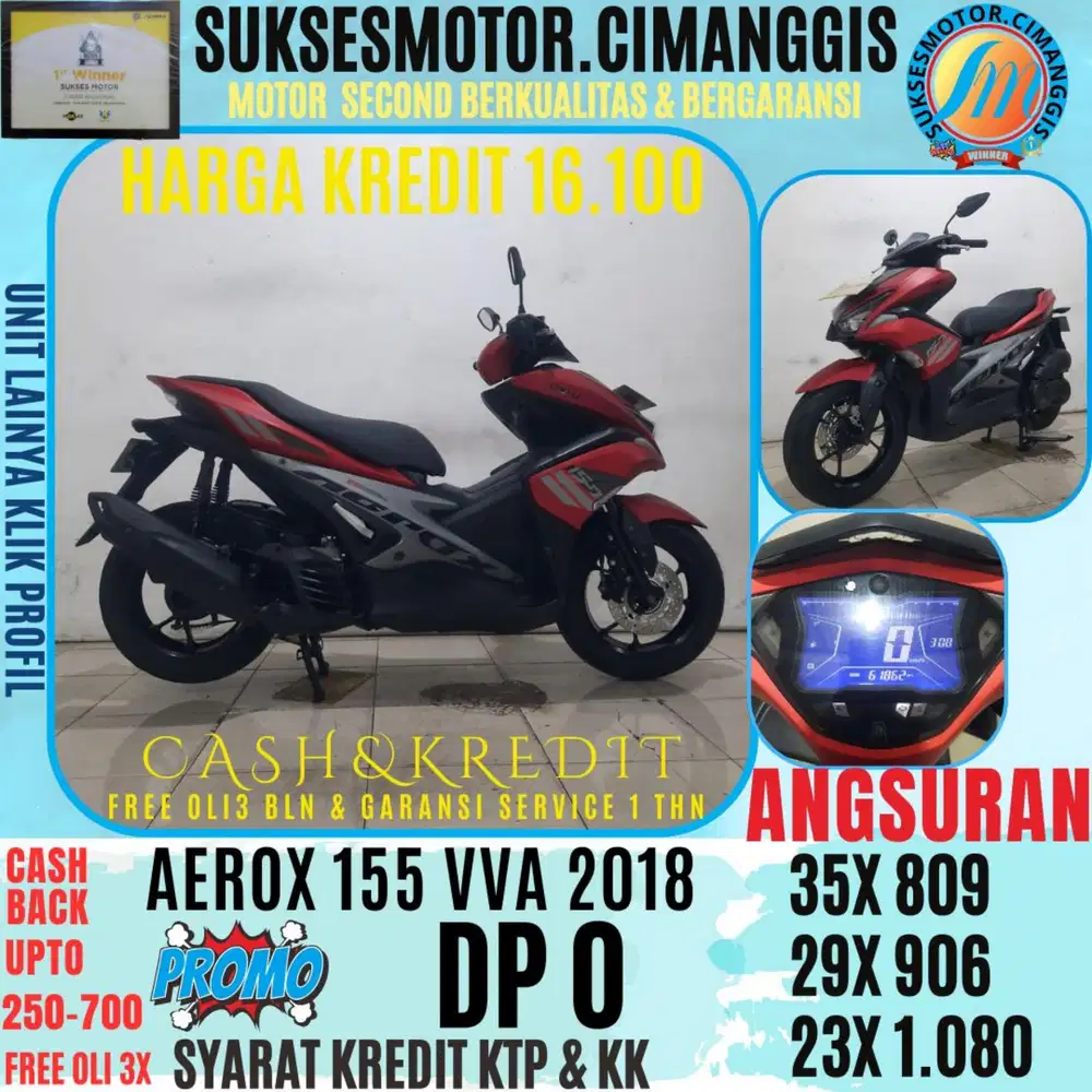 DP 0 AEROX 155 MASUK CICILAN KE 1 CASHBACK UPTO 700RBU FREE OLI3X