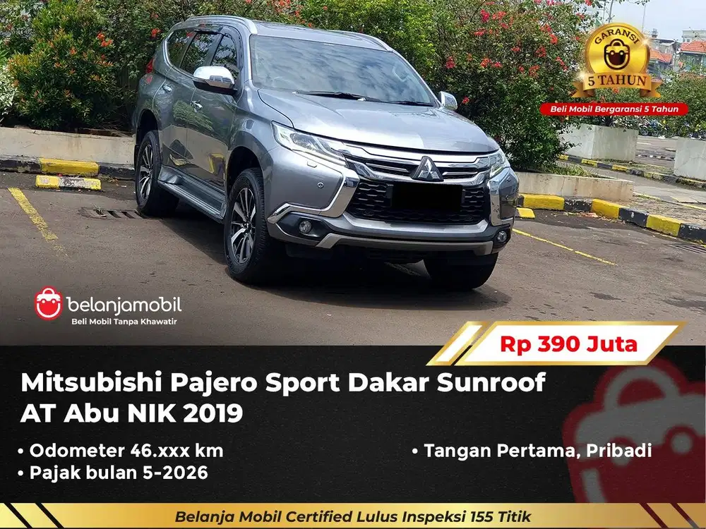 [ GARANSI 5TH ] Mitsubishi Pajero Sport Dakar Sunroof AT Abu 2019/2020