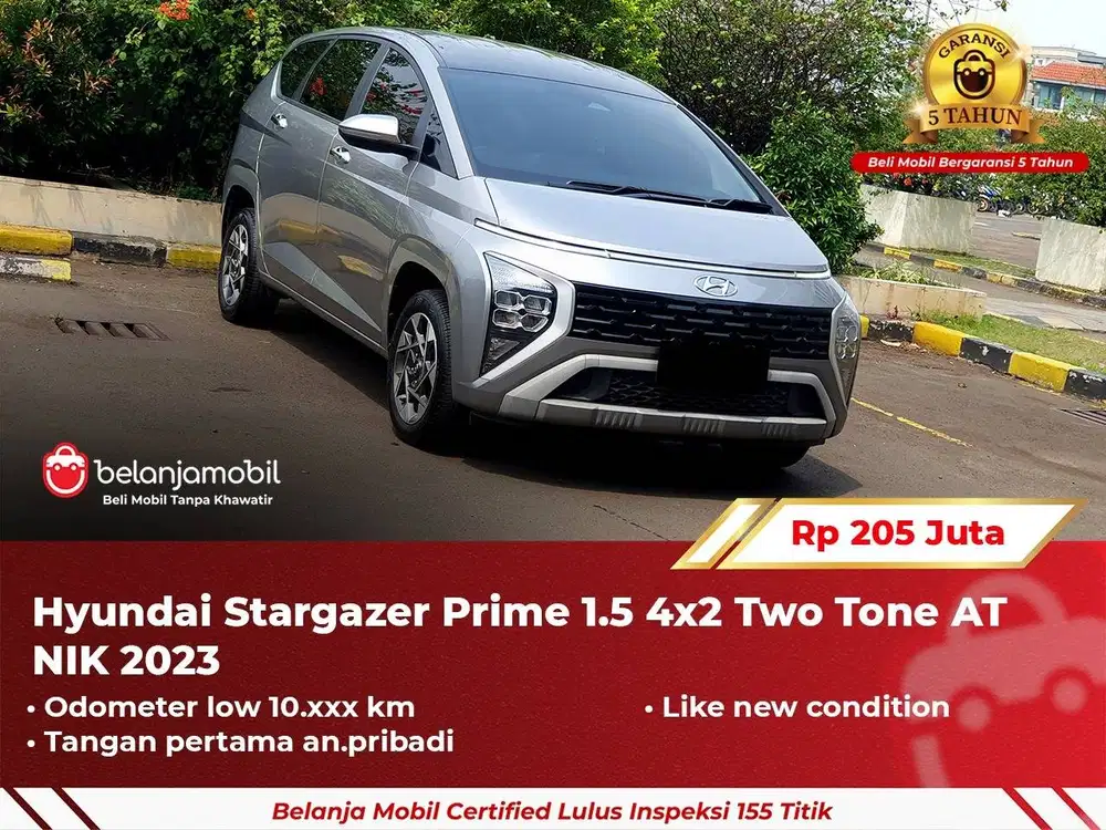 [ GARANSI 5TH ] Hyundai Stargazer Prime 1.5 4x2 Two Tone 2023/2024