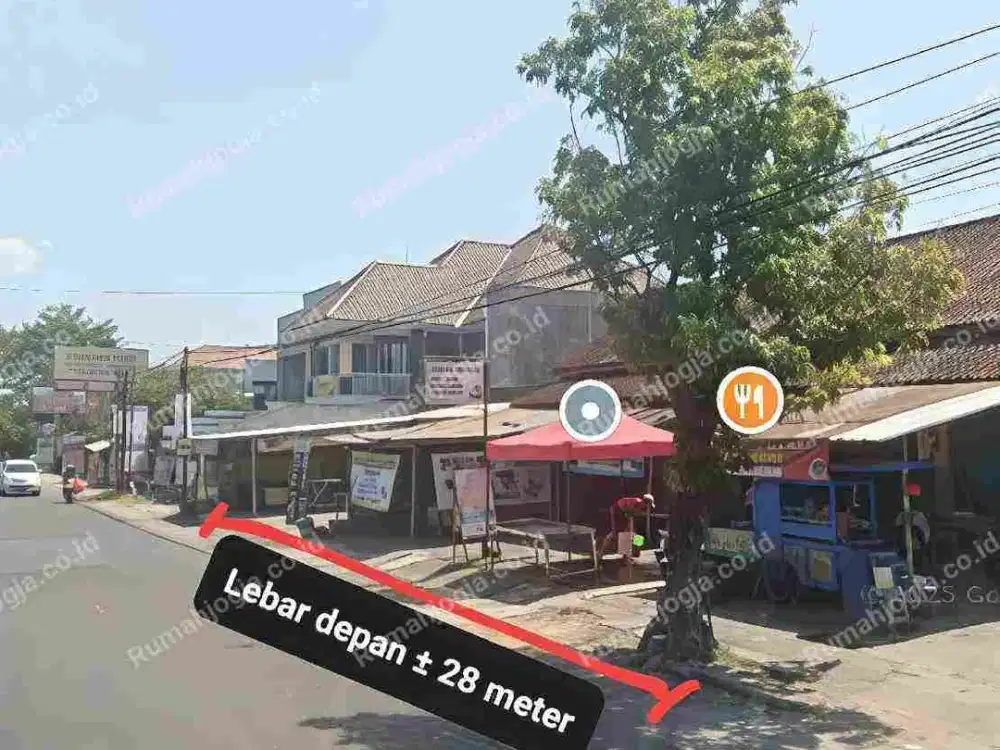 tanah istimewa jalan raya Godean KM 7.5 area ramai cocok usaha