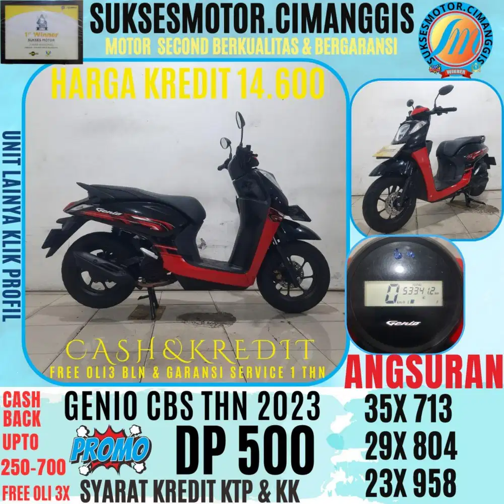 DP 500 CASHBACK UPTO 700RB FREE OLI3BLN GENIO CBS