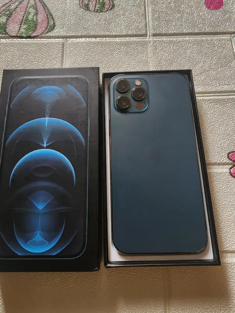 Iphone 12promax 128gb ex ibox warna blue
