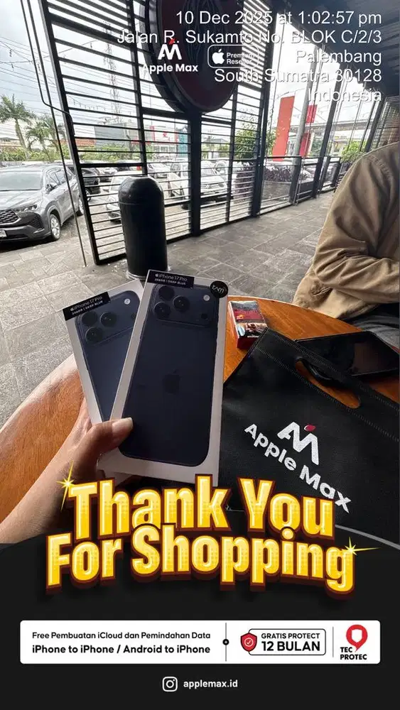 IPHONE 17 PRO 256GB GARANSI RESMI TERMURAH APPLEMAX PTC MALL DEVINA