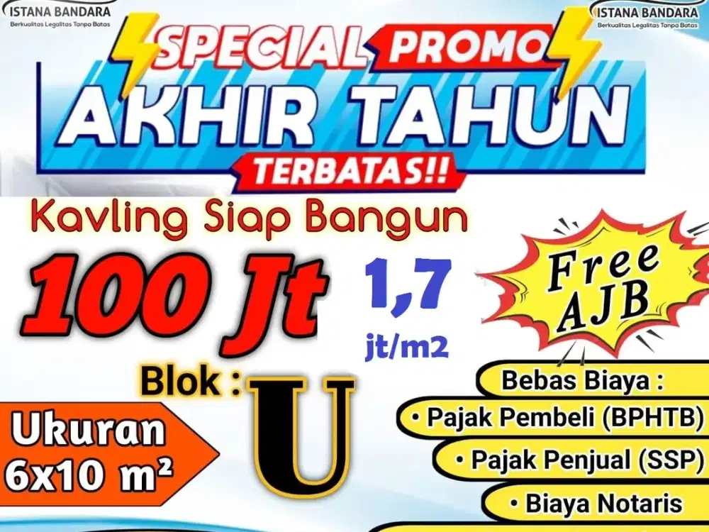 Tanah murah Saptorenggo Pakis Istana Bandara 7 Promo Akhir tahun 100 jt saja