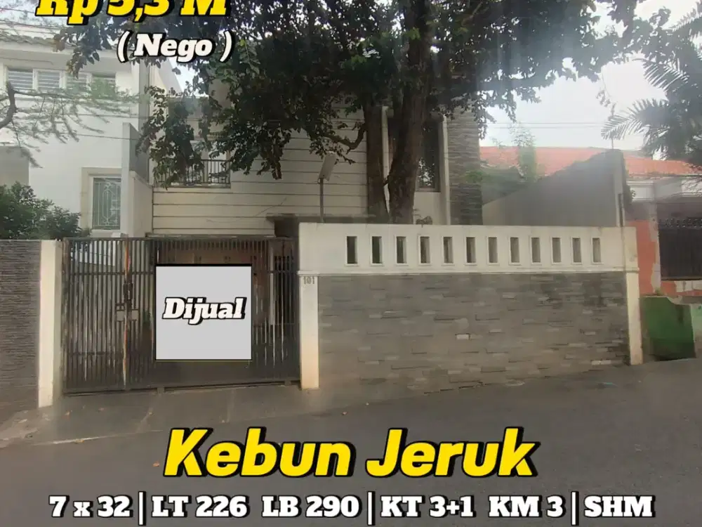 Harga Miring !! RUMAH BARU  KEBON JERUK JAKBAR
