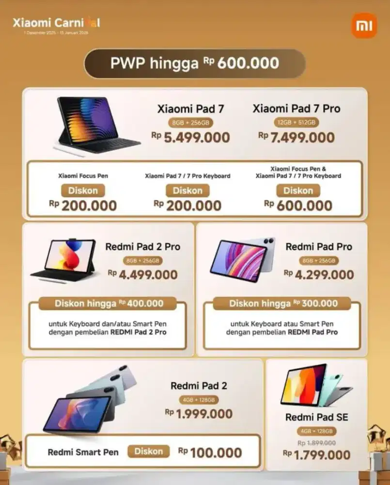 Redmi Pad 2 Terbaru Ready Lengkap Garansi Resmi
