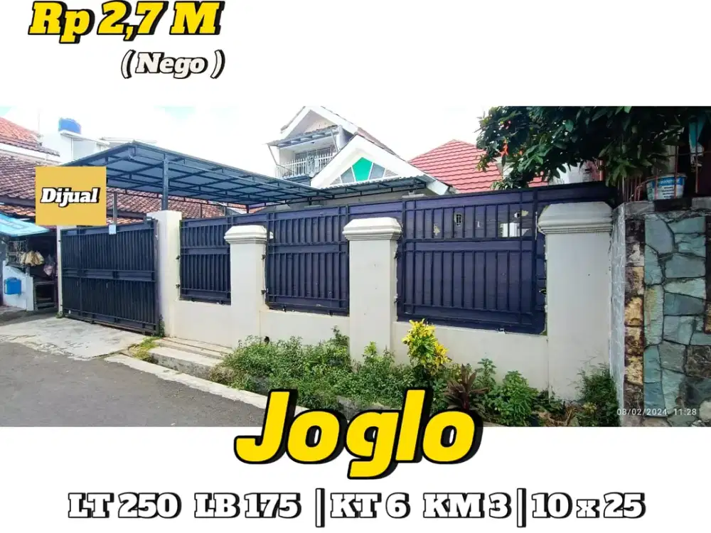 DIJUAL MURAH RUMAH SIAP HUNI 2 LANTAI KOMPLEK DKI JOGLO JAKARTA BARAT