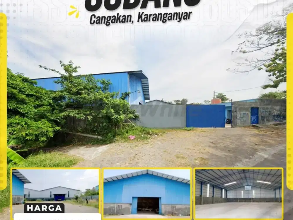 Dijual Gudang Zona Kuning LB 2700meter Akses Kontener di Cangakan Karanganyar