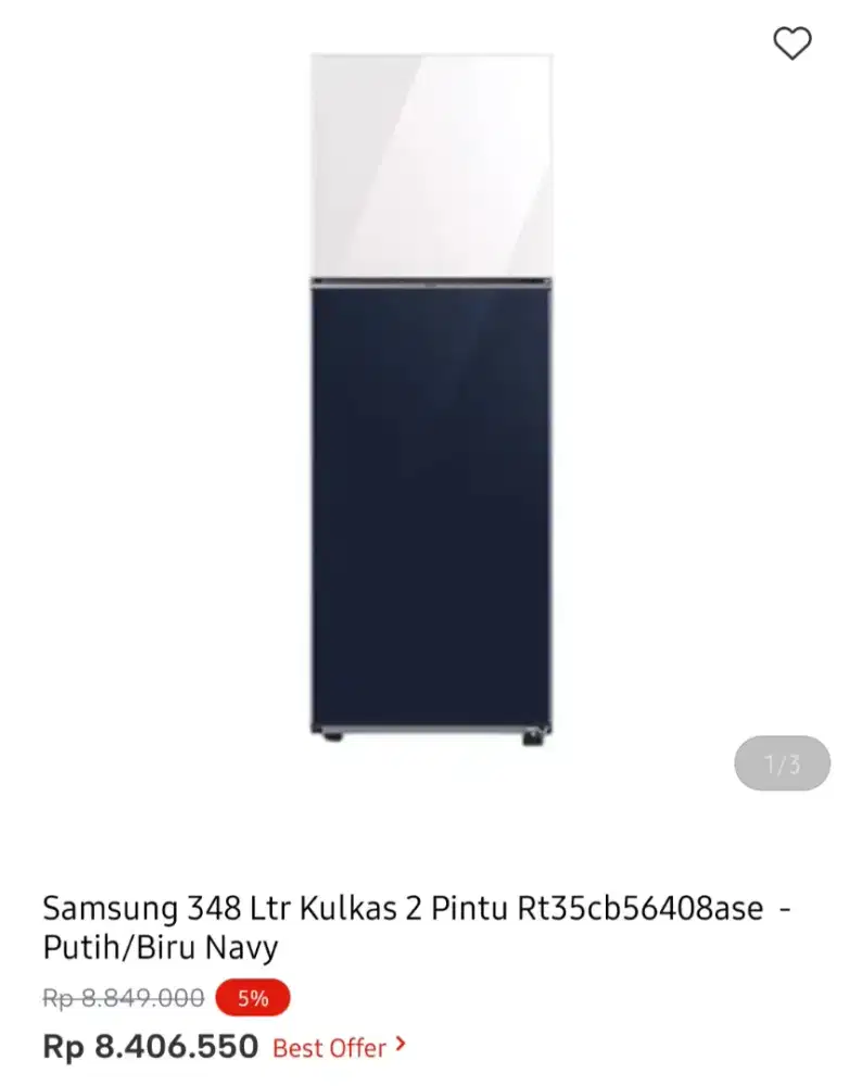 KULKAS SAMSUNG TAMPERED GLASS 348 liter