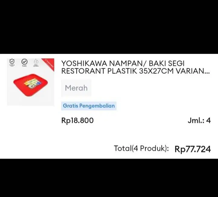 Nampan baki 35 x 27 cm