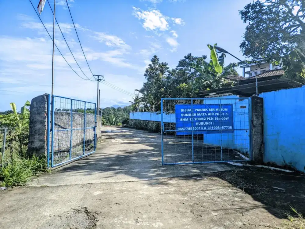 DIJUAL PABRIK AIR SIAP PRODUKSI – DESA PANCAWATI, CIKRETEG KM 4 – CIAWI BOGOR