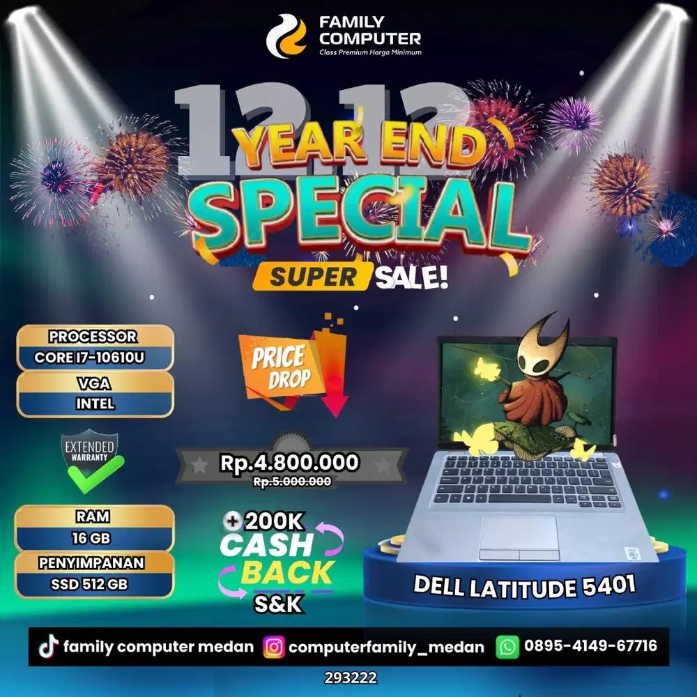 DELL 5410 HIGH END COREI7 GEN 10 RAM 16GB SSD 512GB BACKLITE-GARANSI