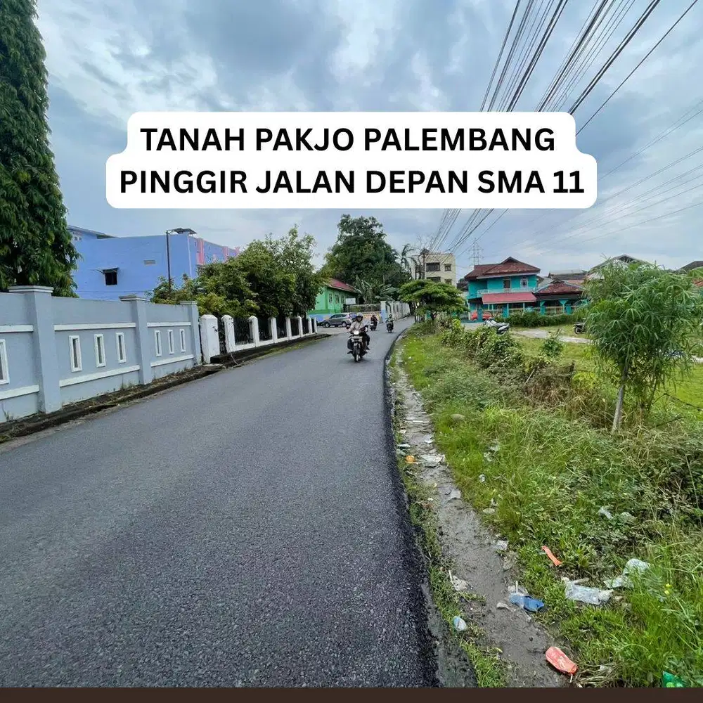 Tanah pakjo pinggir jalan kota palembang