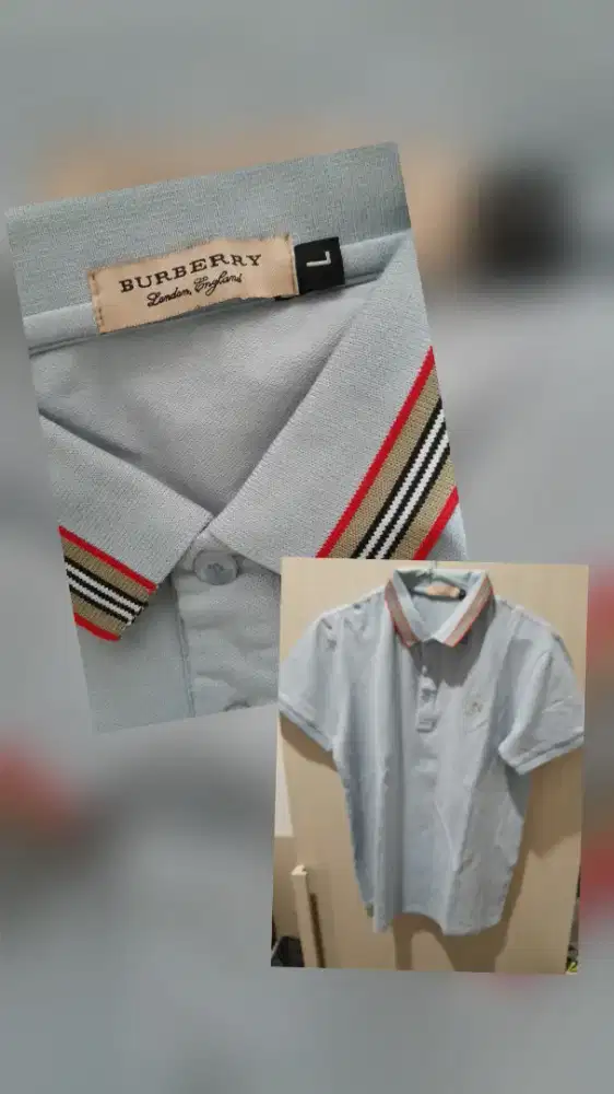 Kaos polo burberry premium