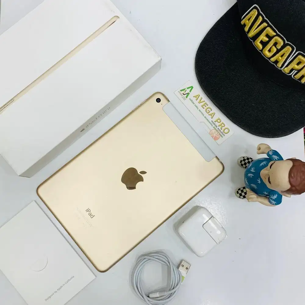Second ipad mini 4 128 gb space gold wifi cell fullset original