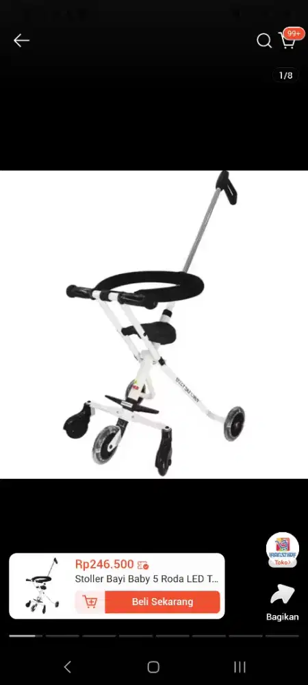 EZZY STROLLER 5 RODA model lipat S06