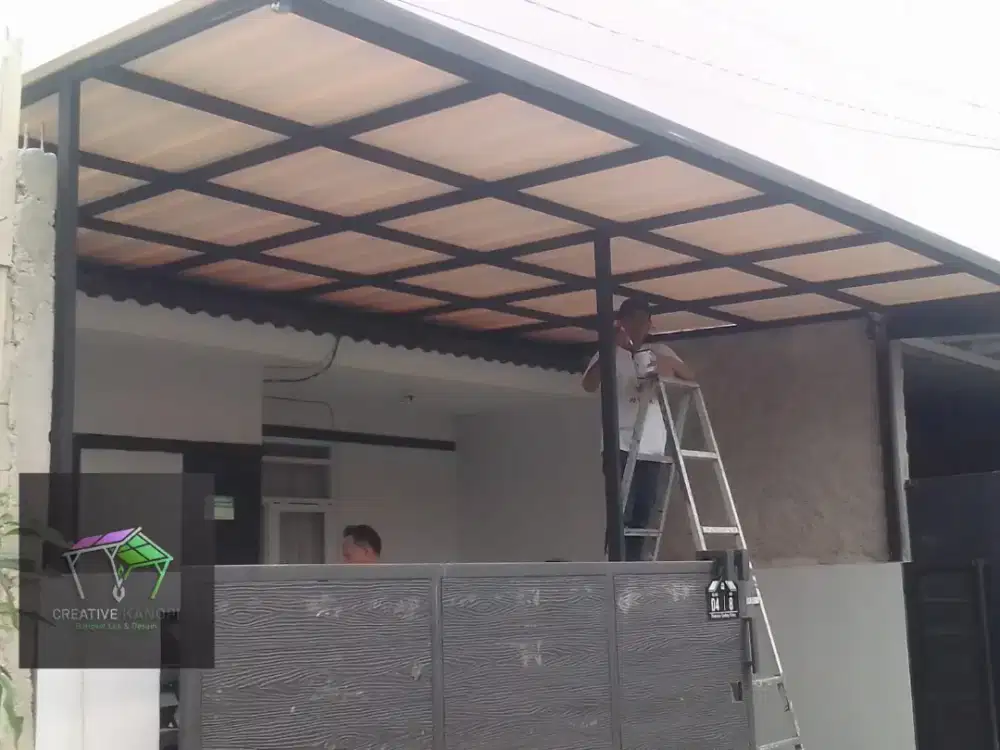 0033 kanopi atap upvc alderon singgle layer