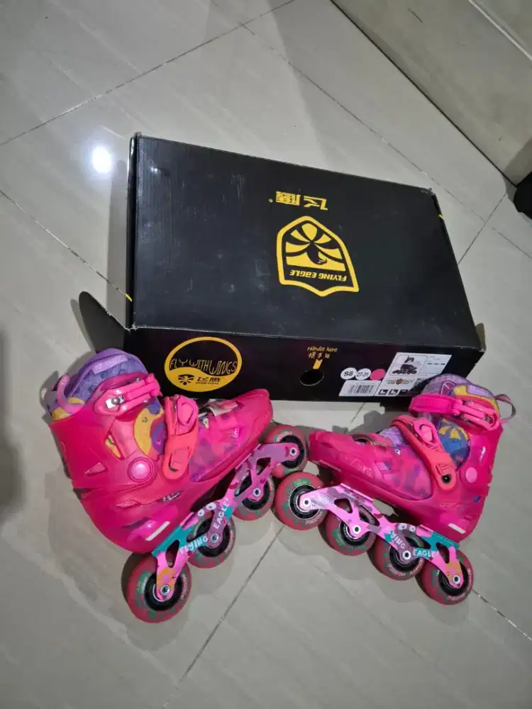 Inline skate anak warna pink