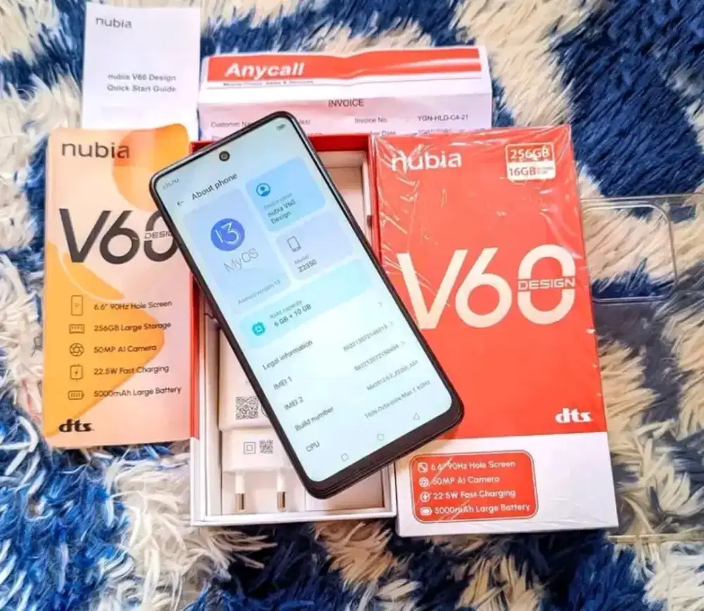 Nubia V60 design 6+10/256 GB