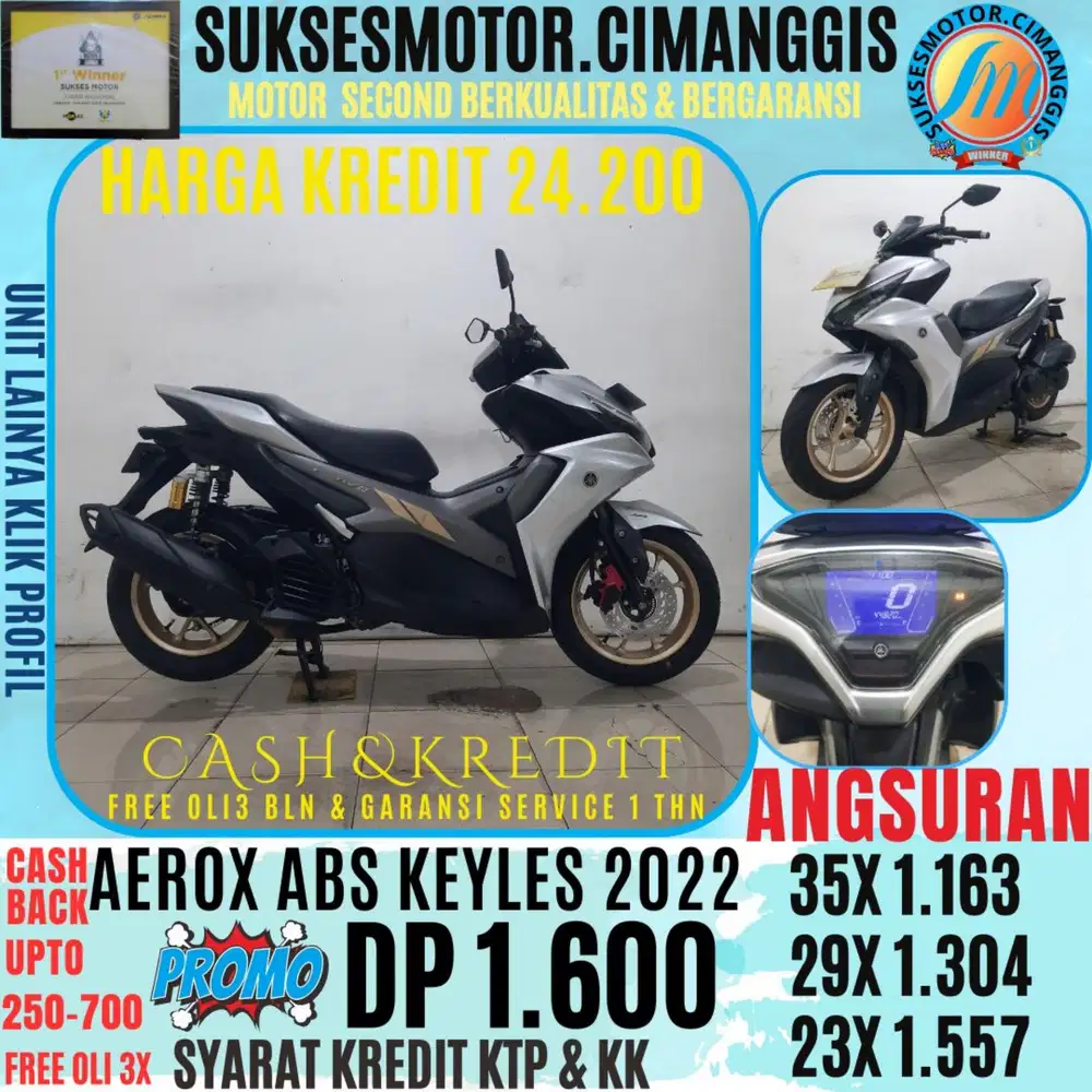 AEROX CON ABS CASHBACK UPTO 700 RIBUAN FREE OLI3BLN