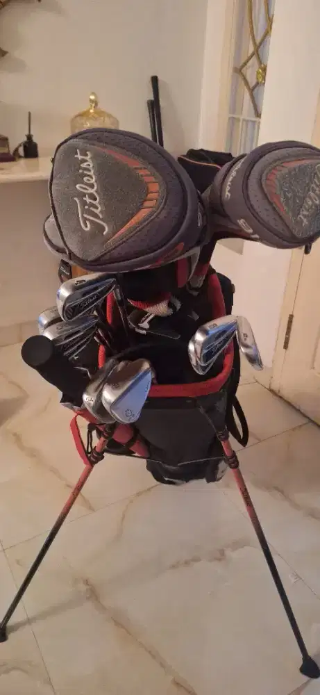 Jual 1 set iron titleist dan bag golf