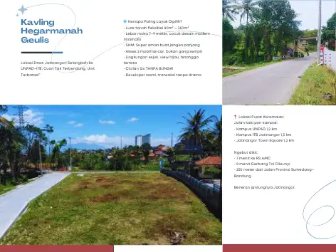 Tanah Kavling Jatinangor – Fleksibel, Cocok Segala Desain