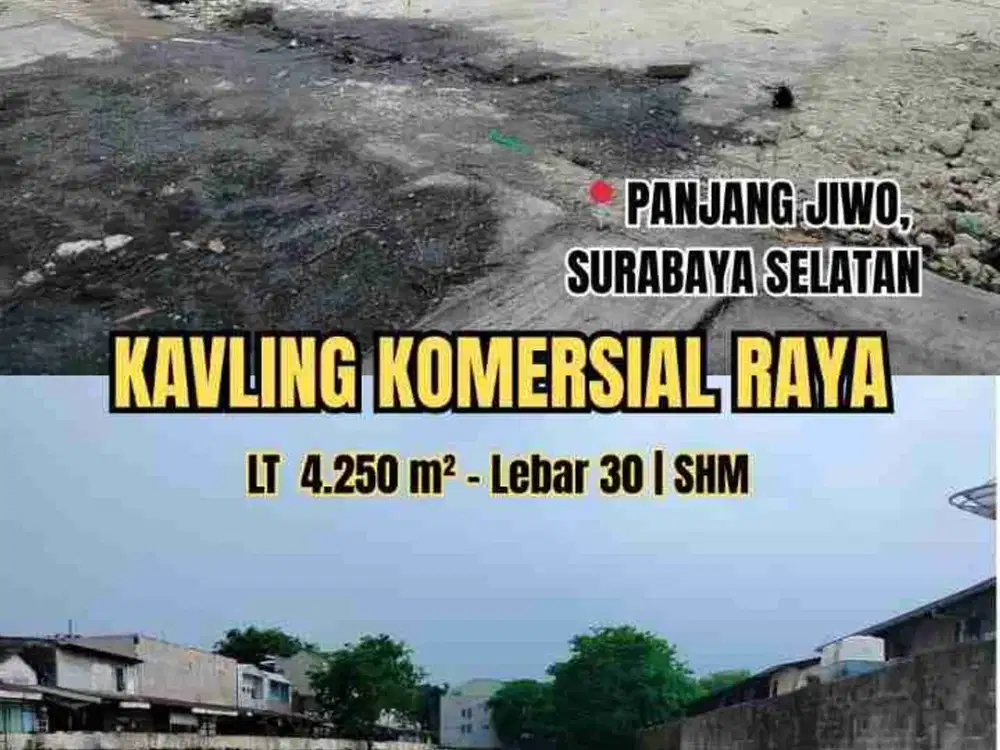 TURUN HARGA!! TANAH KAVLING SIAP BANGUN NOL JALAN RAYA PANJANG JIWO