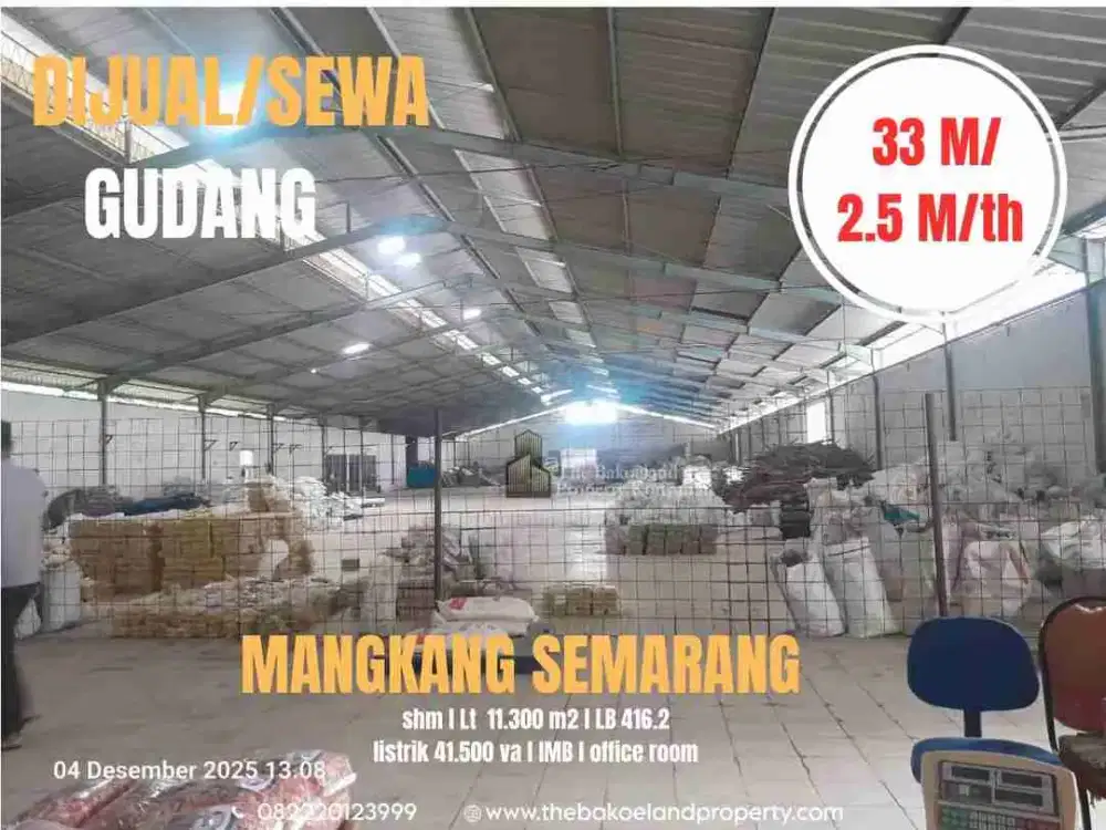 DI JUAL DAN DI SEWAKAN GUDANG MANGKANG SEMARANG