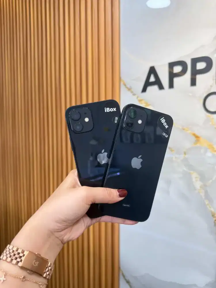 iPhone 12 64 & 128 GB black iBox ( garansi on feb 2026 bh 90%