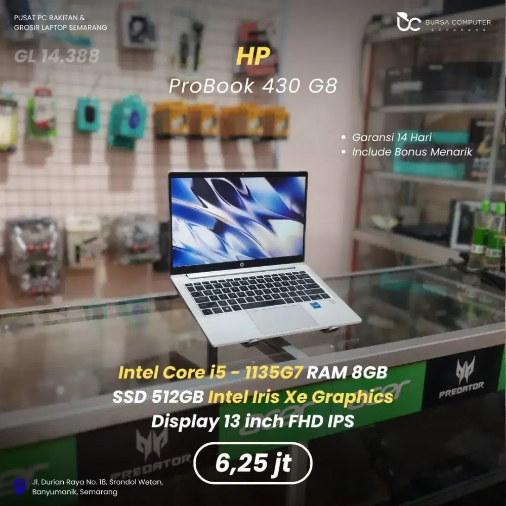 HP Probook 430 G8 | Core i5 1135G7 8GB 512GB