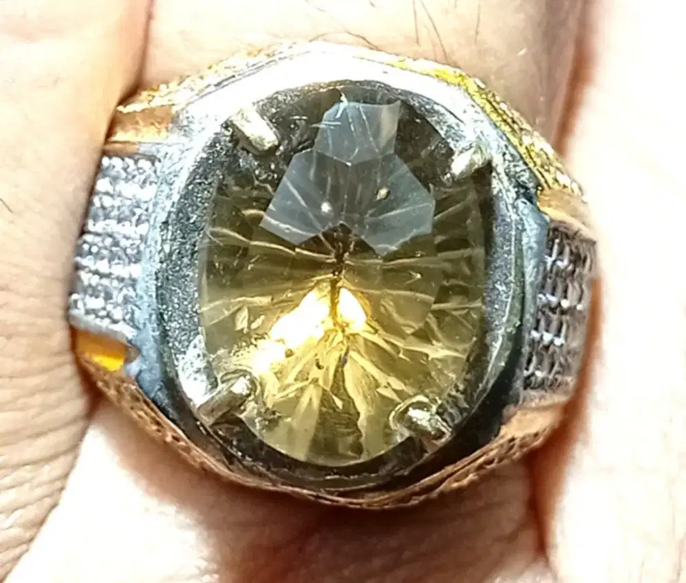 Batu natural citrin cutting bonus memo labz