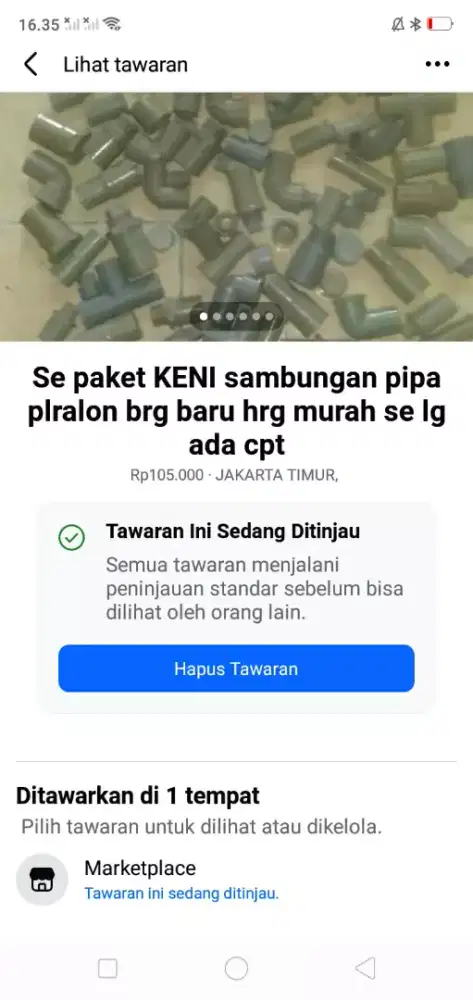 Se paket sambungan keni2 dll brg baru hrg murah se lg ada cpt dpt