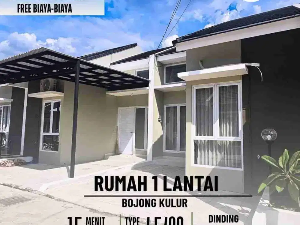 Rumah 1 lantai, full bata merah, di Bojong Kulur, free biaya biaya