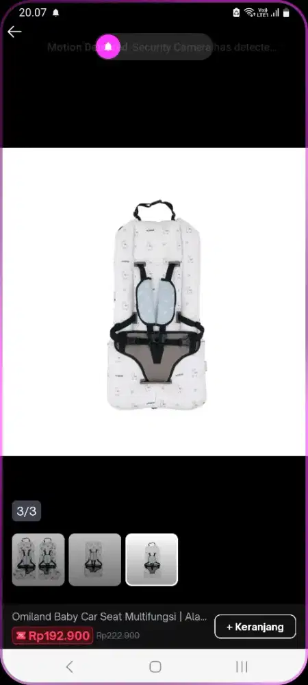 OMILAND BABY CAR SEAT MULTIFUNGSI | ALAS CAR SEAT EMPUK DAN NYAMAN