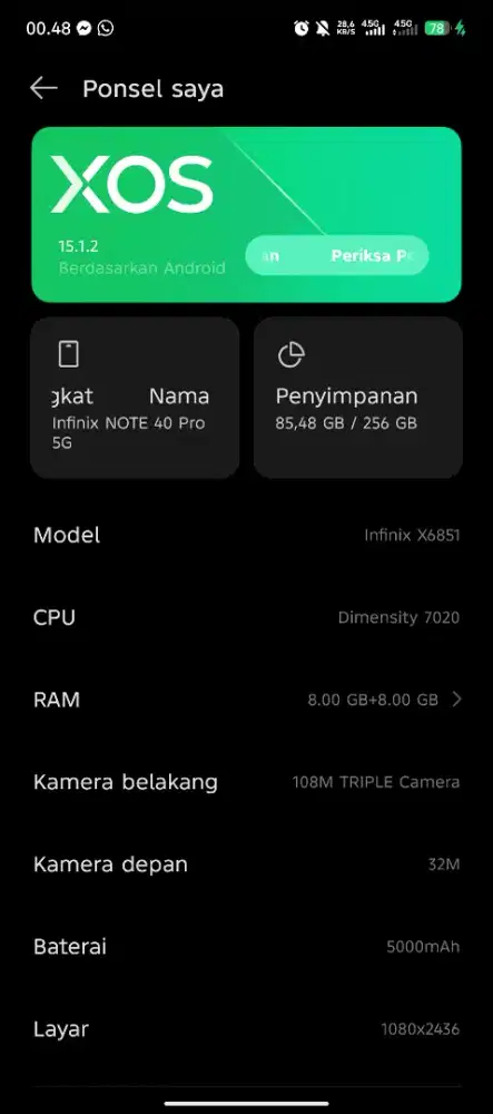 Dijual infinix note 40pro 5G