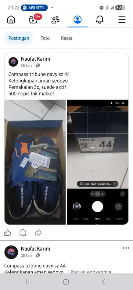 Sepatu Compass tribun ex bnwt