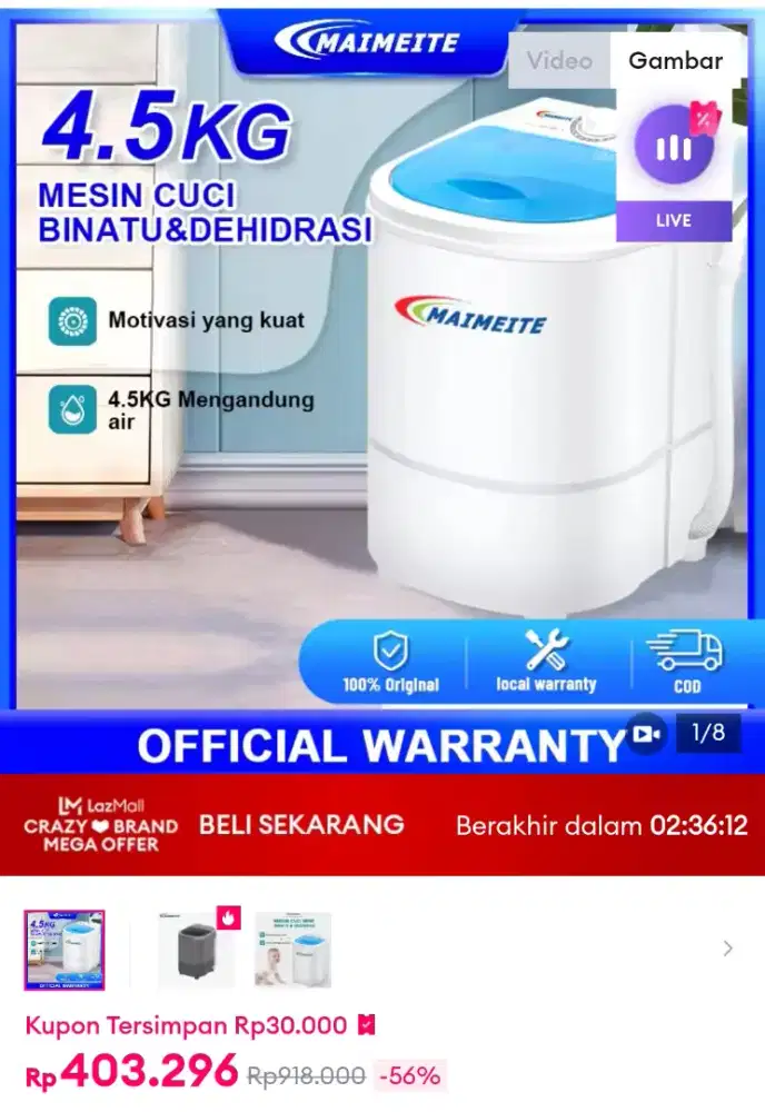 Mini Washing Machine Mesin cuci mini