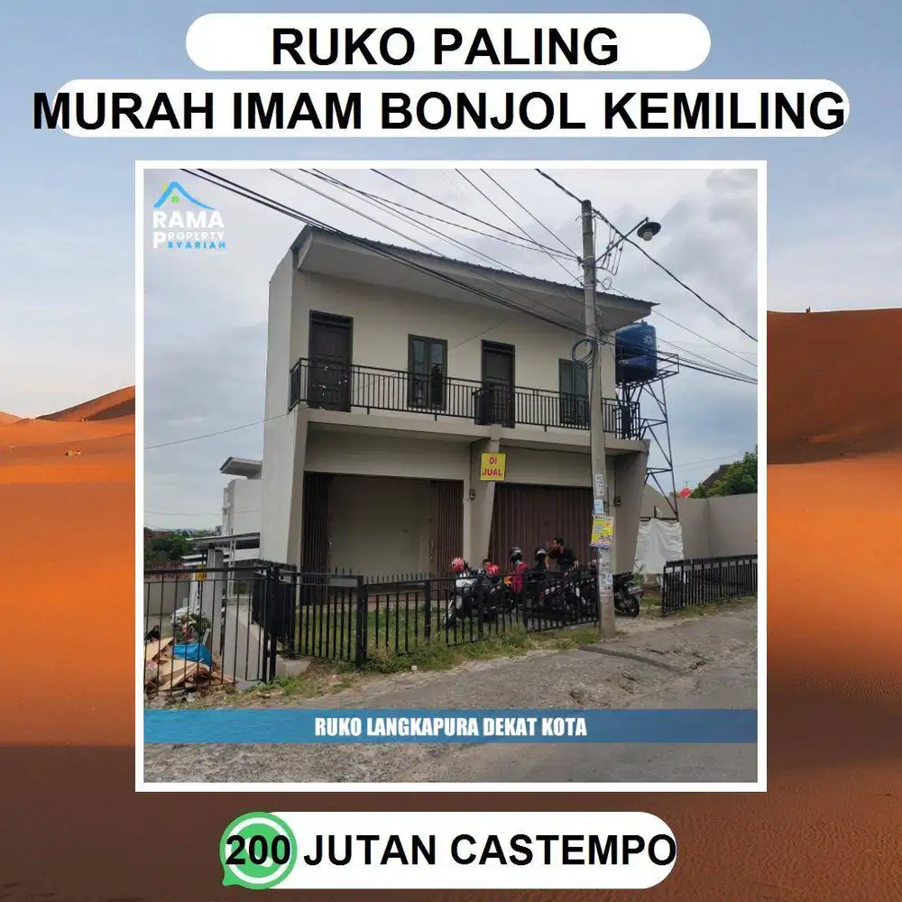 RUKO DEPAN PERUMAHAN DAN NEMPEL JALAN COCOK UNTUK BUKA BISNIS