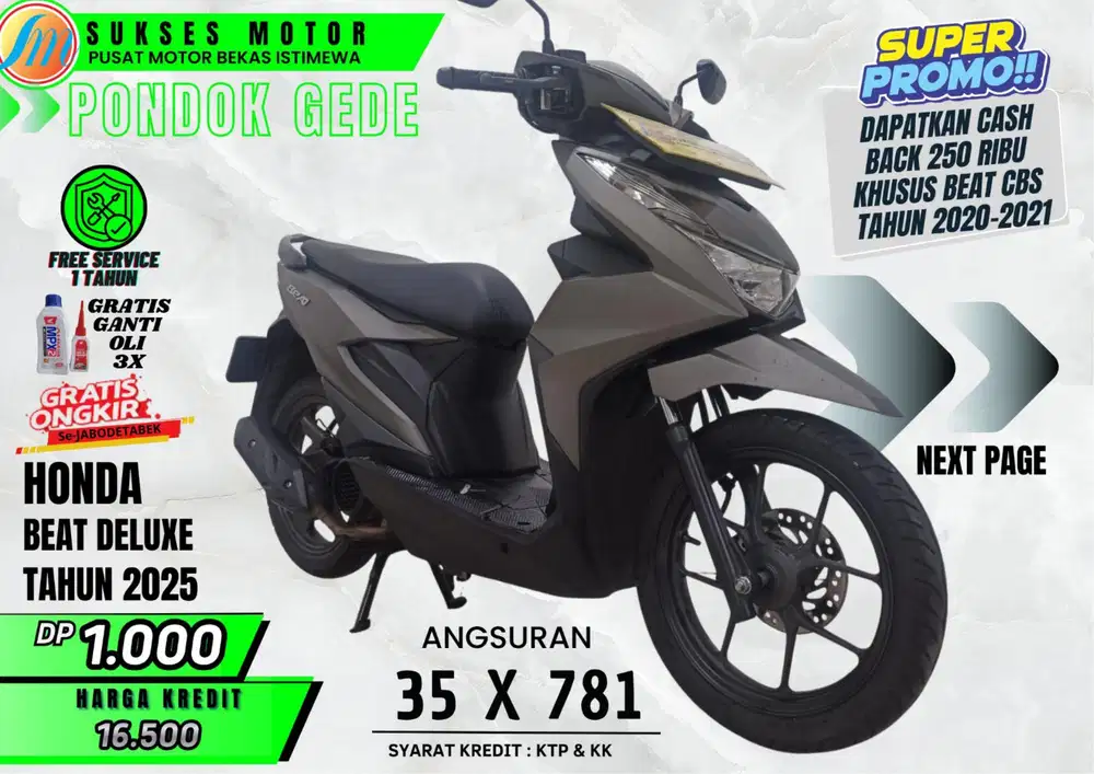 BEAT DELUXE TH 2025 DAPATKAN DP MURAHNYA CEK YA DESKRIPSINYA