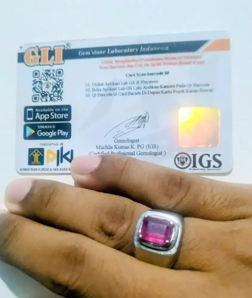 Ruby tanzania natural original Lab size kantoran