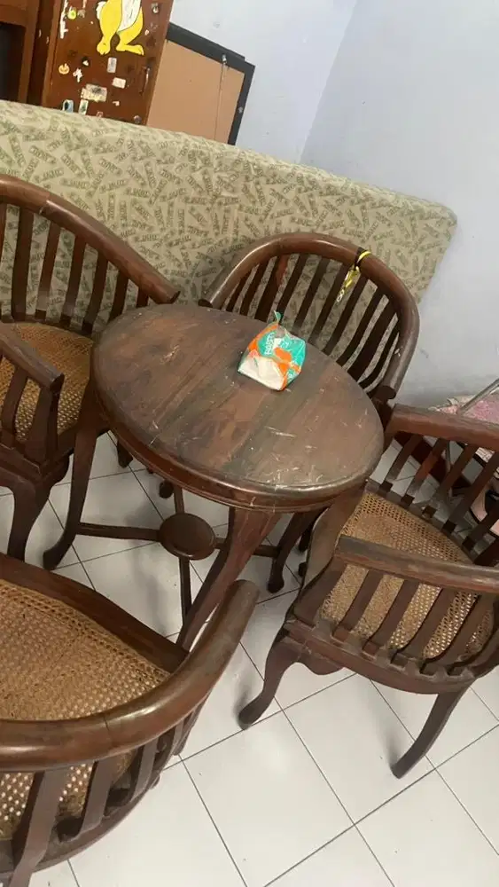 Kursi Meja Kayu Jati Tua