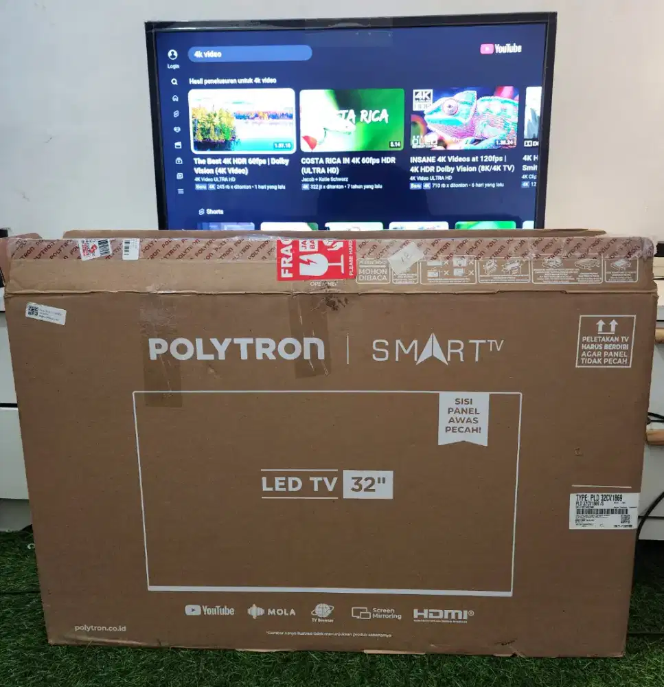 Polytron Smart TV 32 inch , belum lama pakai , masih like new ,lengkap