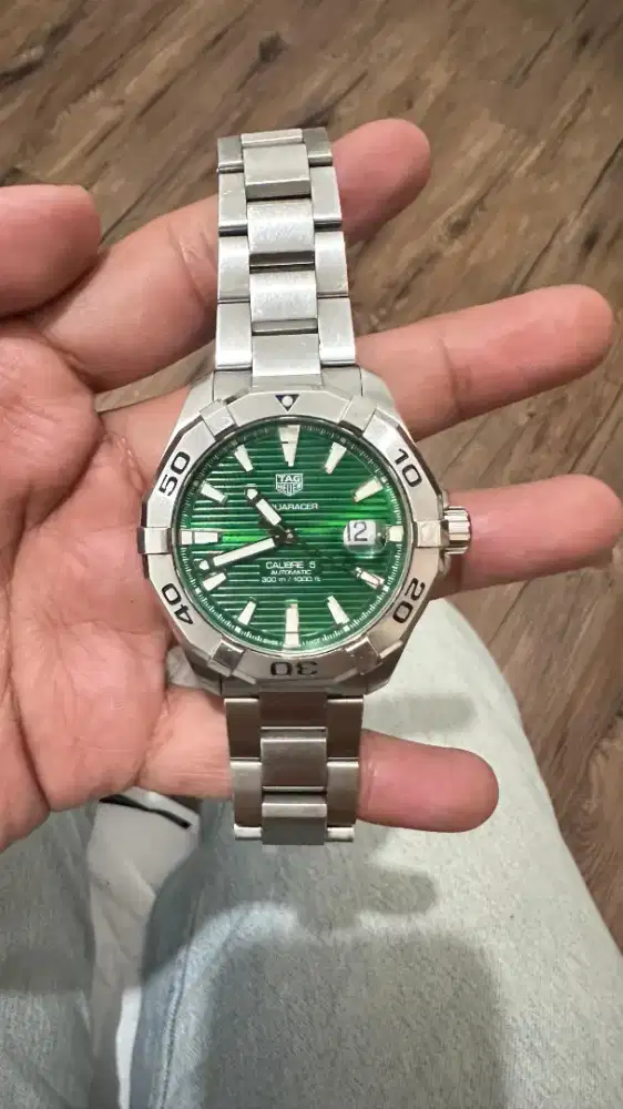 Jual cepat Tag heuer Aquaracer Cal5 Green Dial 43 mm